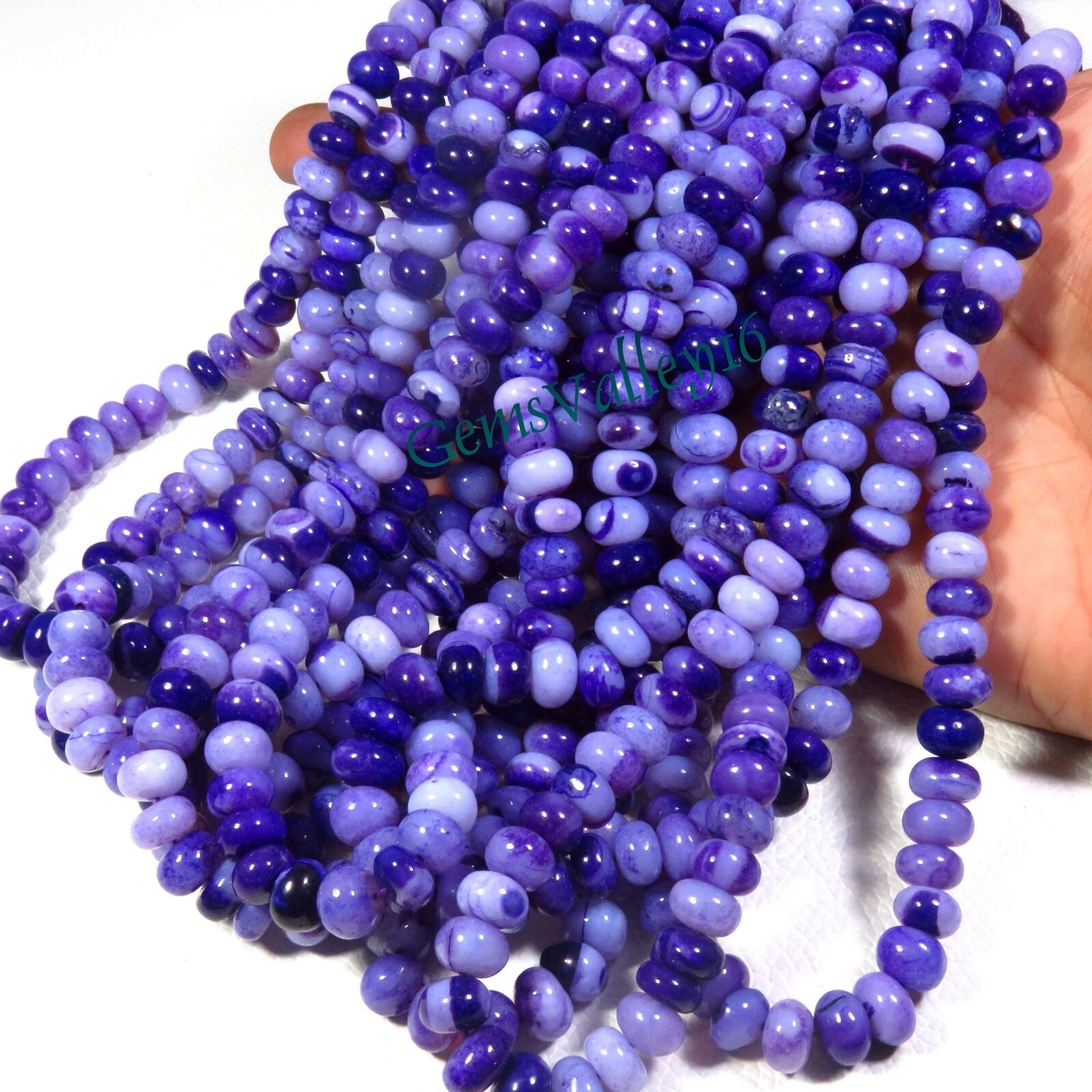 Charoite Opal Smooth Gemstone Rondelle Briolette Beads For Jewelry 8.25-8.5mm