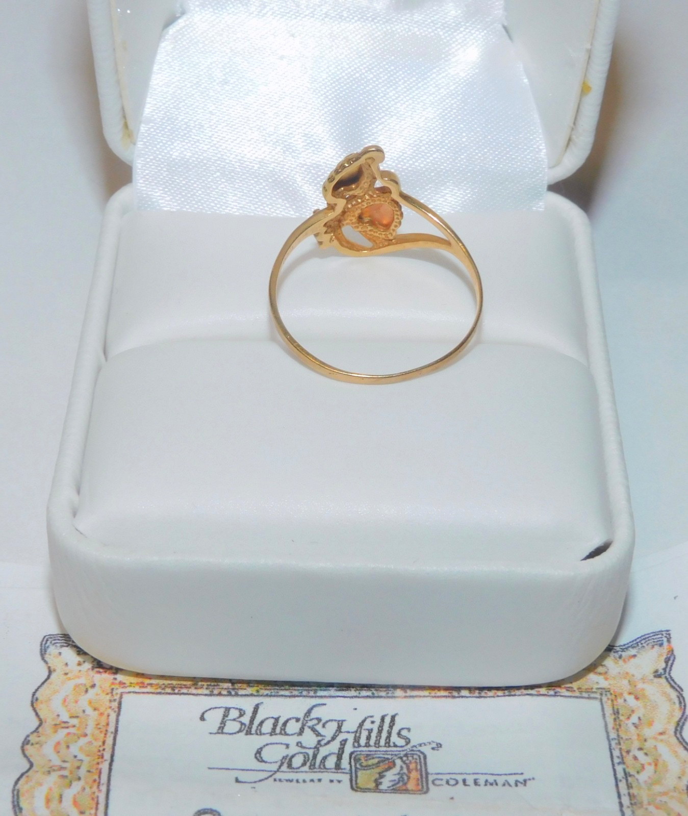 Black Hills Gold 10k Long Diamond Cut Ring Size 7 1/4