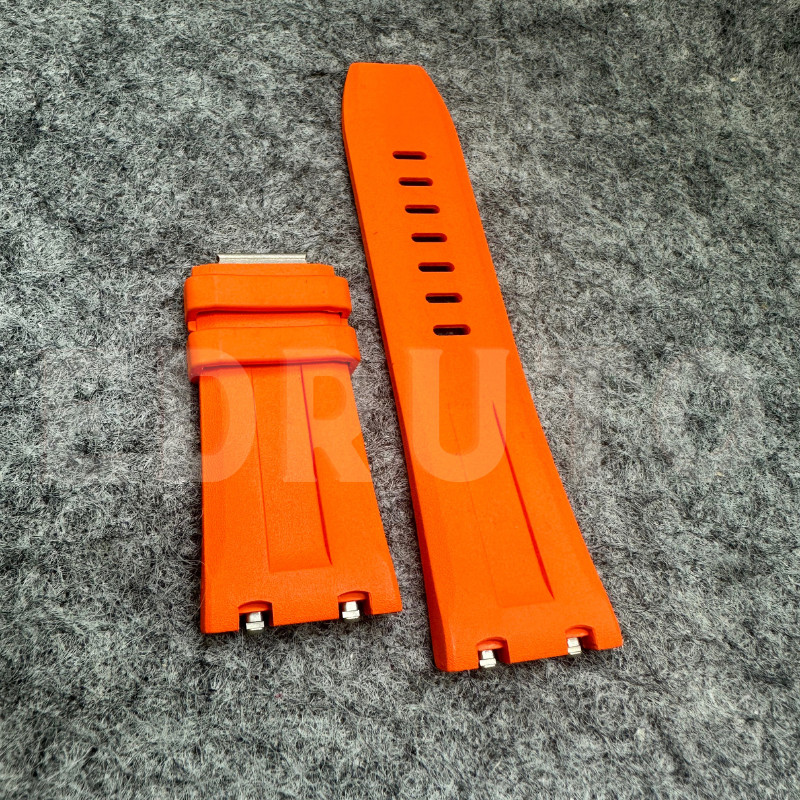 Orange Rubber Strap Easy Change Watch Band For Audemars Piguet ROO Diver 15720ST