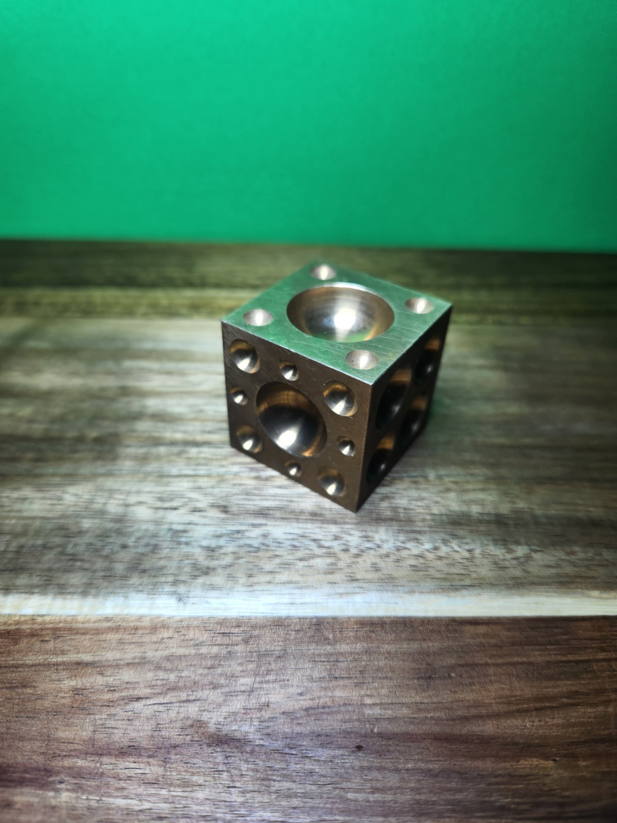 Jewelers Block Brass Dapping Block Doming 1-1/2″ Cube Half Spheres Forming Tool