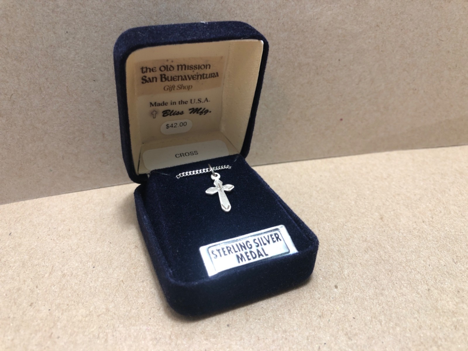 Vintage Signed Bliss Cross Pendant 925 sterling Silver New