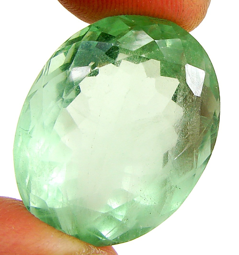 58.85 Ct Natural Green Fluorite Loose Gemstone Oval Cut Wire Wrap Stone – 28270