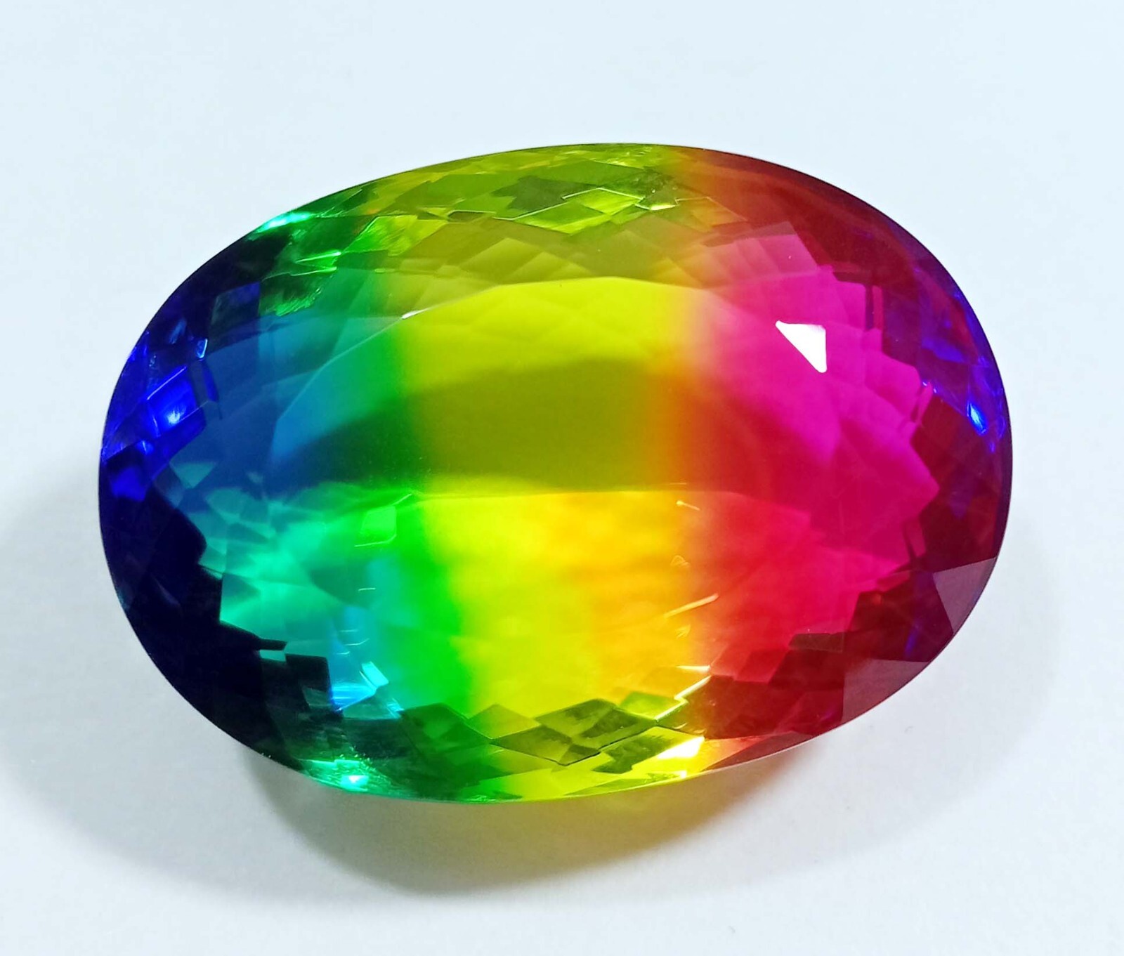 Oval Cut Natural 80-81 Ct Tourmaline Bi-Colour Loose EGL Gemstone KH447