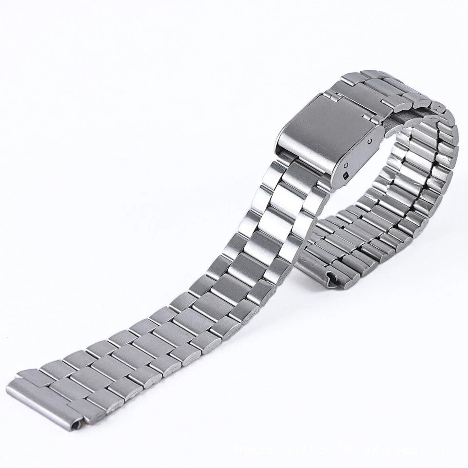 Fit Casio A158W/F91W/AE1200 Stainless Steel Watch Band 18mm Premium Metal Strap