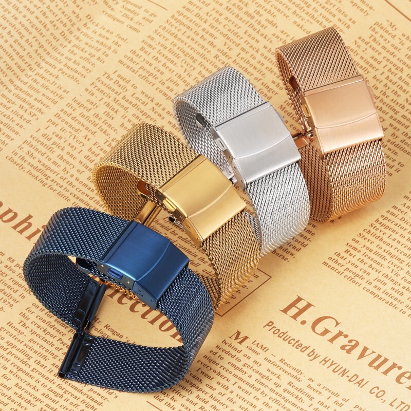 Quick Release Milanese Watch Band Stainless Steel Mesh Strap 14/16/18/20/22/24mm