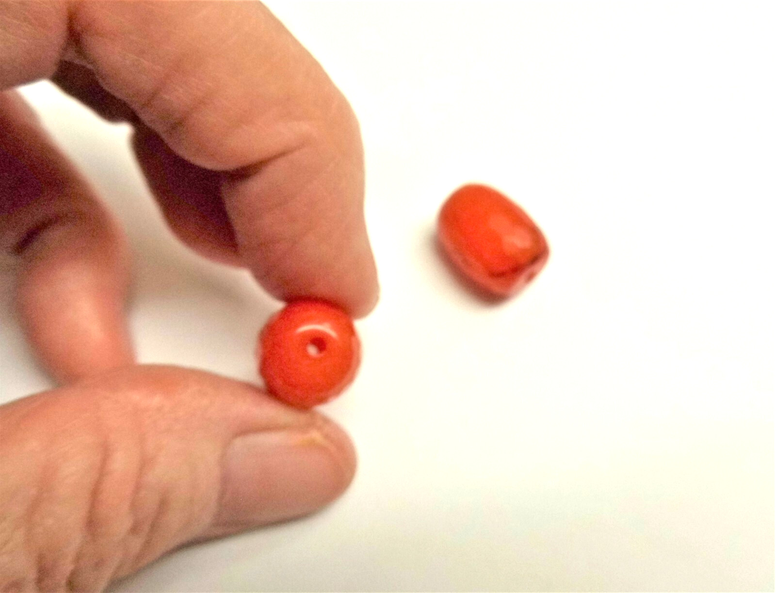 1 CARNELIAN GEMSTONE FACETED CYLINDER [ 12 x 16mm] LARGE BEAD New *USA*