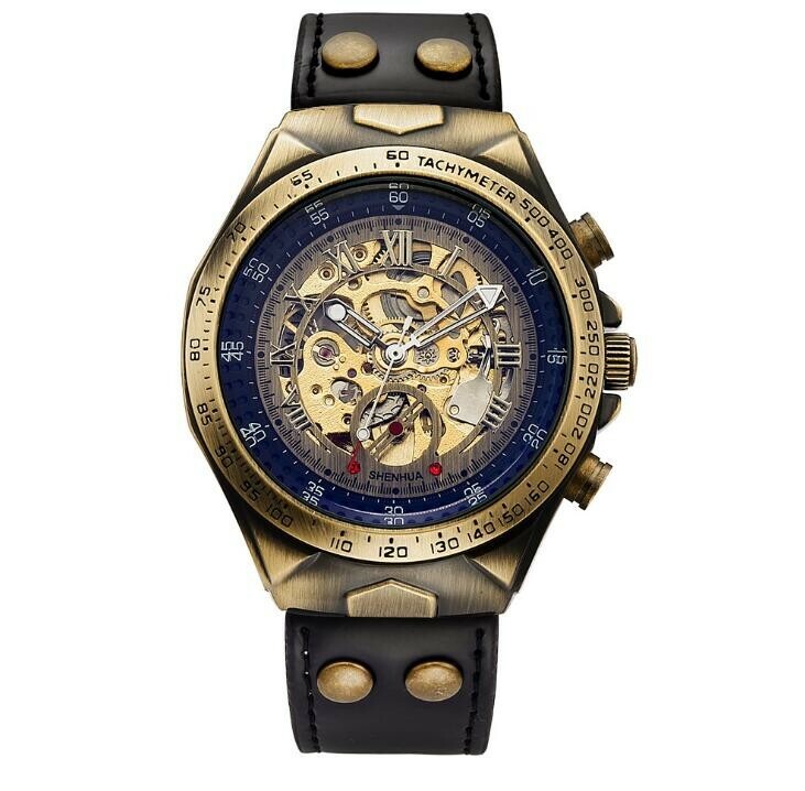 Luxury Men’s Skeleton Antique Automatic Mechanical Waterproof watch