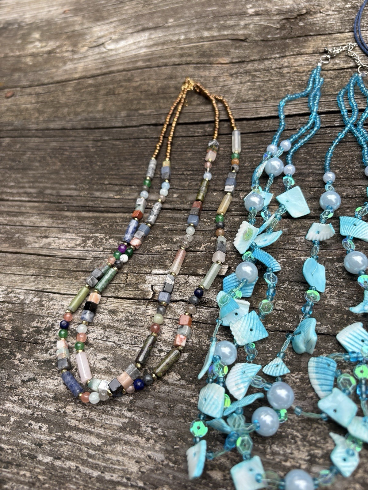Lot of 5 Beaded Seed Bead Necklaces Lightweight Long Daily Wear