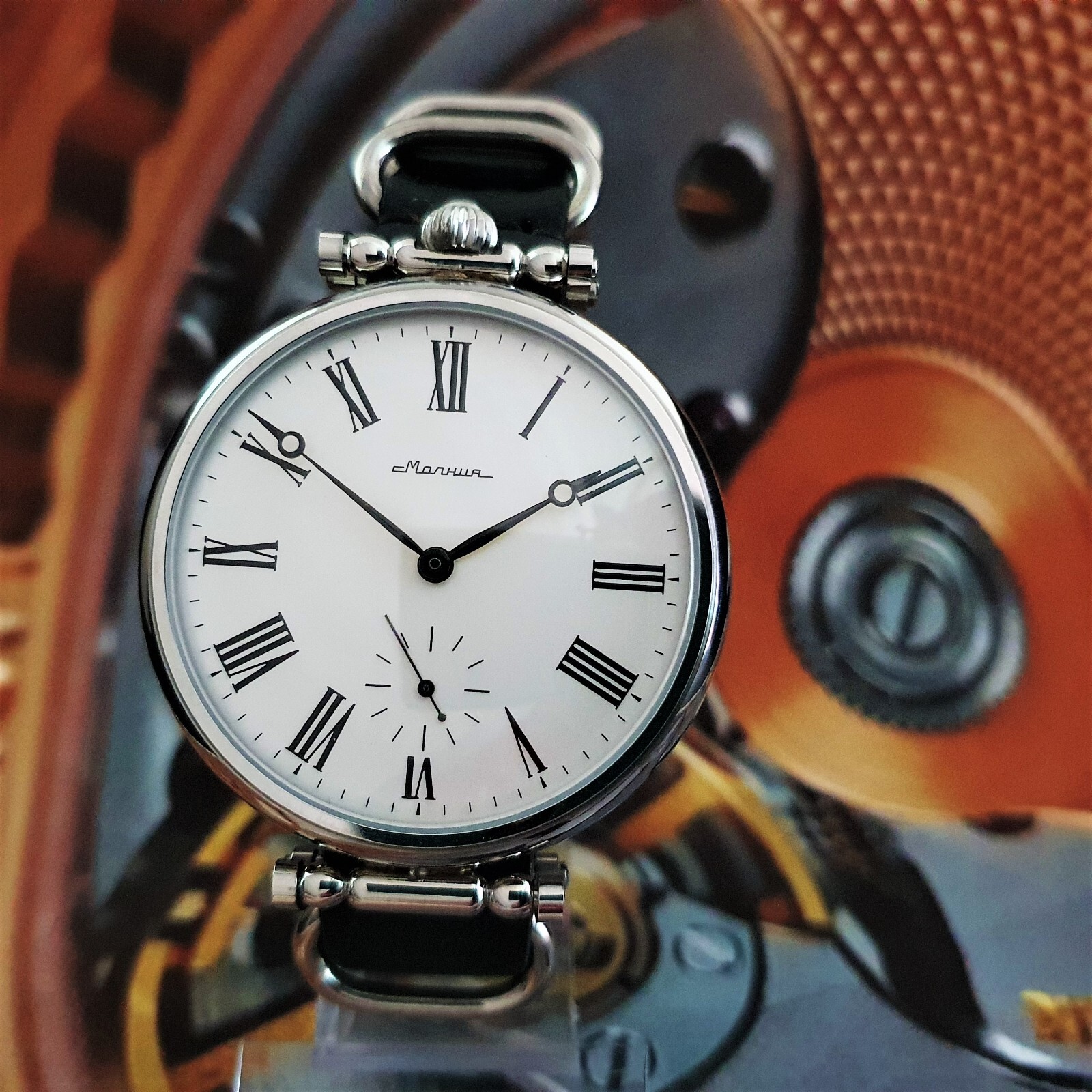 Vintage Watch USSR MARRIAGE 3602 Dress Men Big WristWatc 18 Jewels Roman numeral