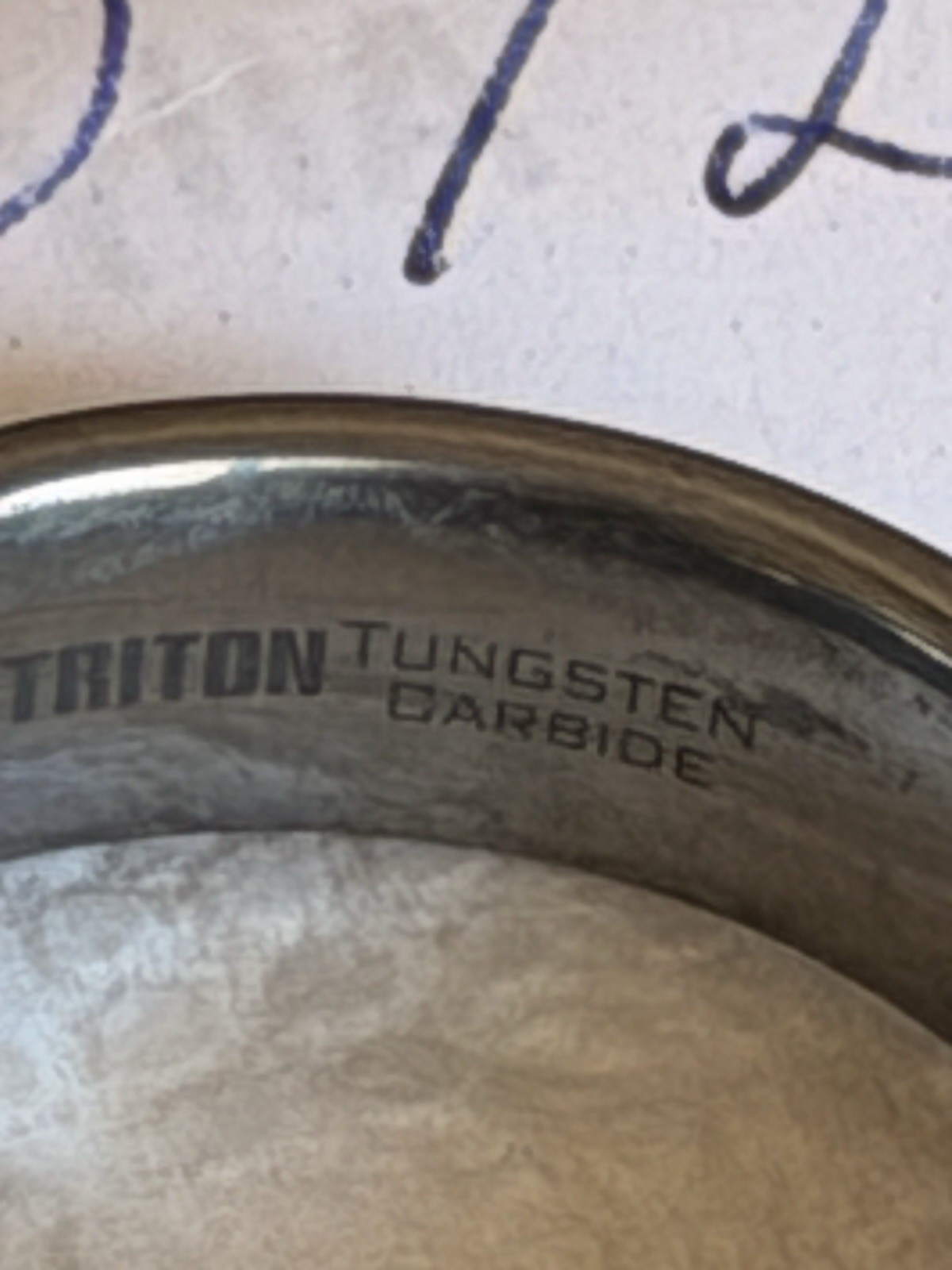 Triton Men’s Size 10.5 Classic Ornate Gunmetal Tungsten Carbide Band Ring