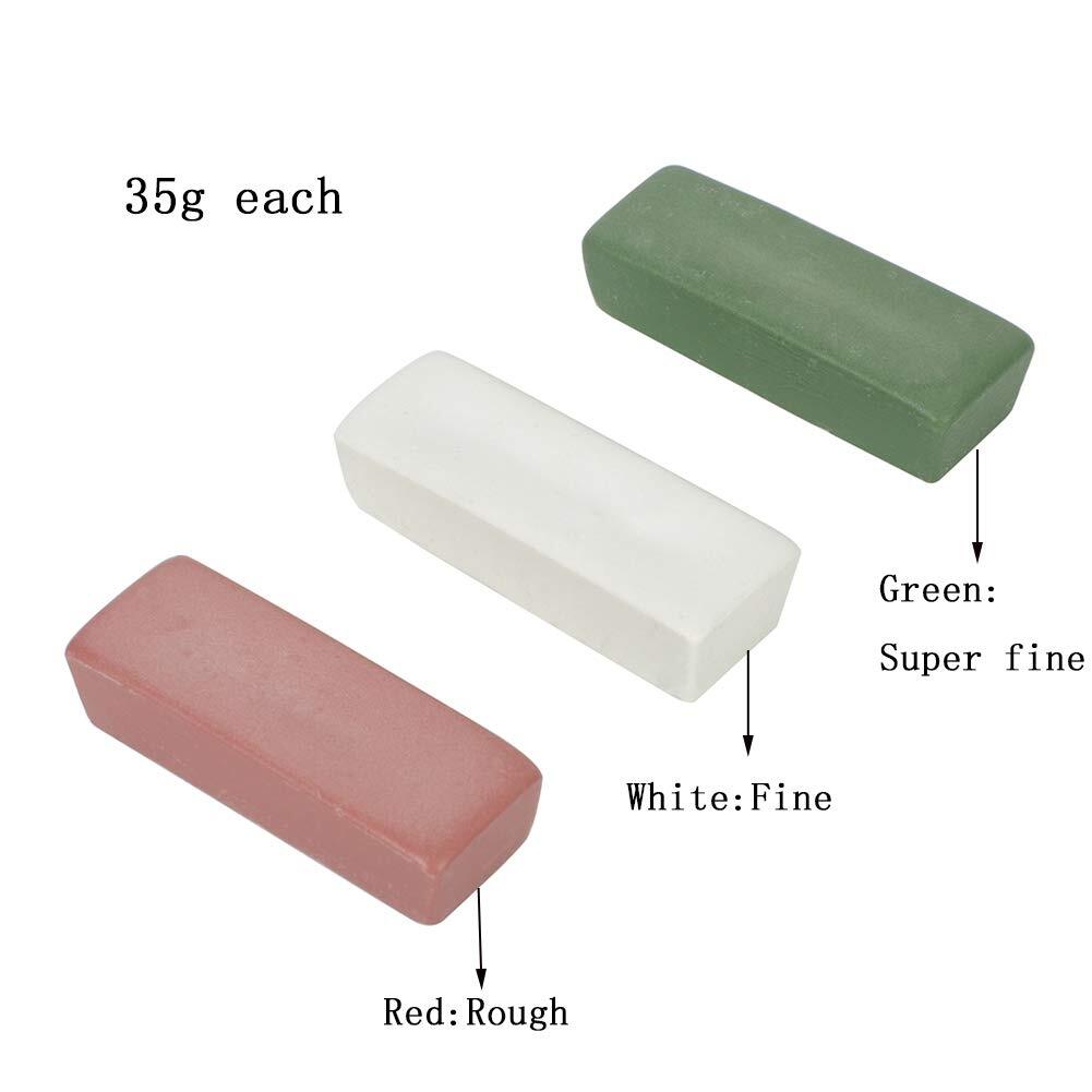 SCOTTCHEN Buffing Polishing Cutting Compounds 4 Oz. Kit – Green Fine/White Me…