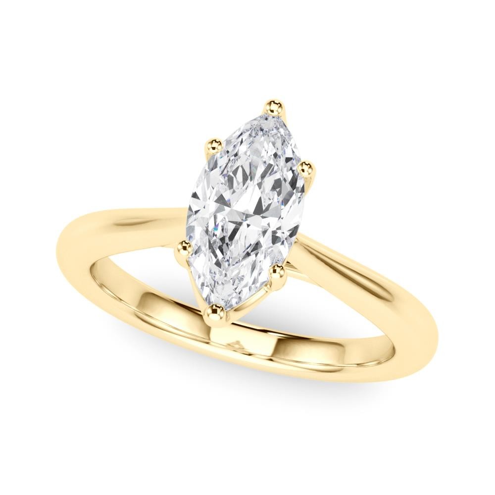 6-Prong Solitaire Marquise Engagement Ring VS F 0.50-0.75 Ct Lab Grown Diamond