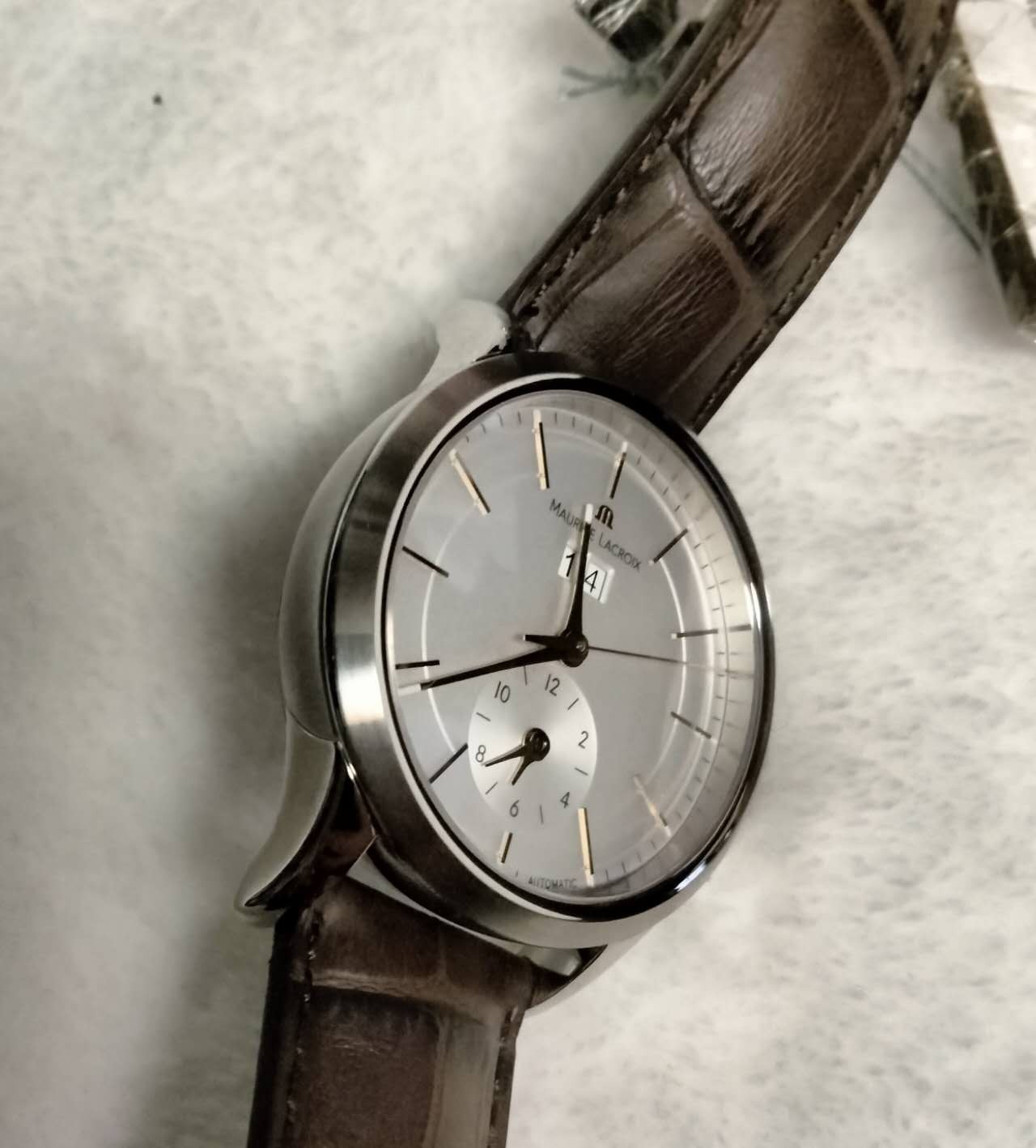 Maurice Lacroix LC6088 Automatic Men’s Watch White Dial Big Date GMT Dual Time L