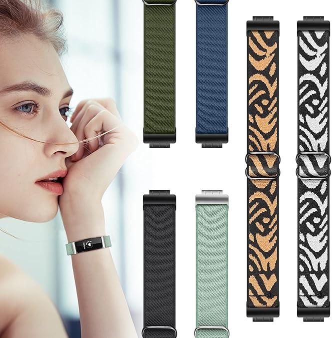 For Fitbit Inspire 2 /Inspire HR /Inspire Adjustable Stretchy Nylon Elastic Band