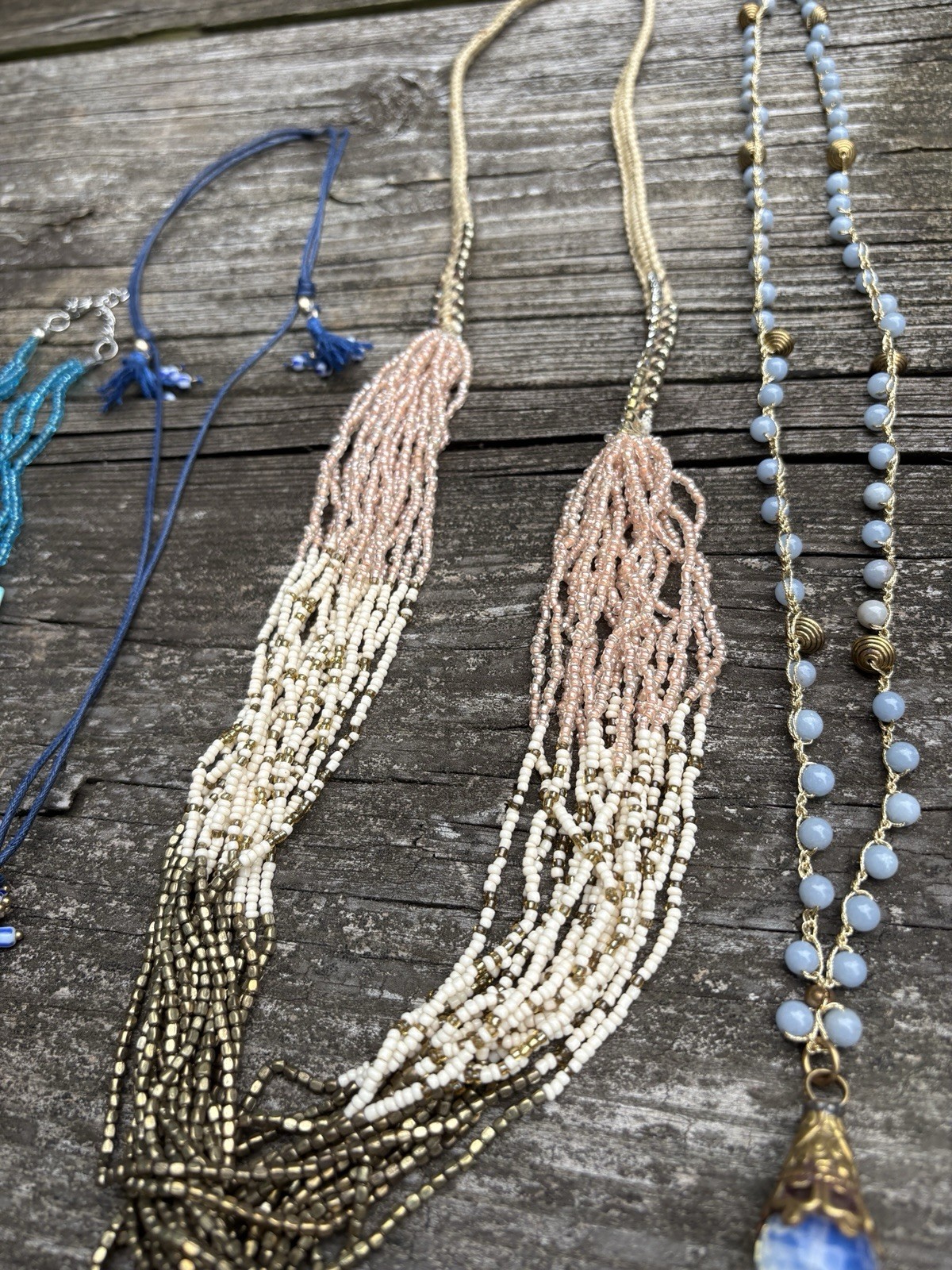 Lot of 5 Beaded Seed Bead Necklaces Lightweight Long Daily Wear