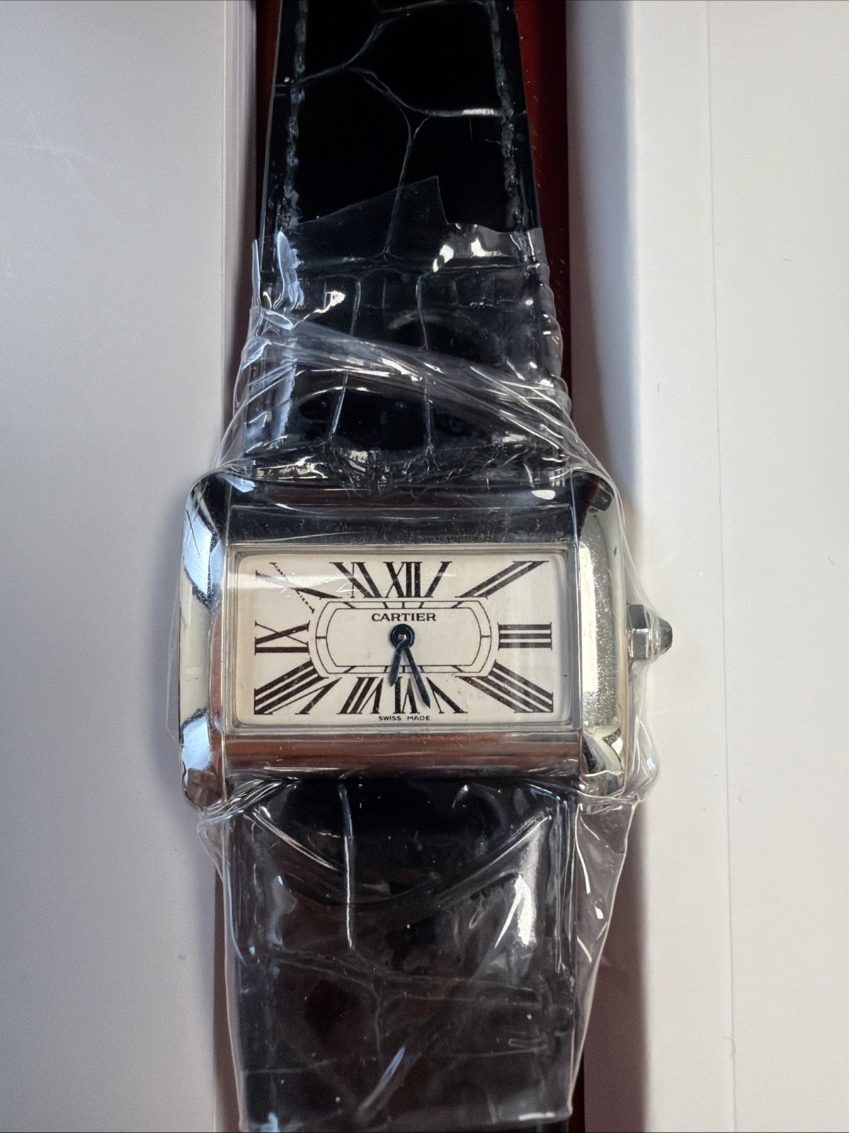 Cartier Tank Divan Mini Model Quartz 31mm Stainless Steel Box And Paper W6300255