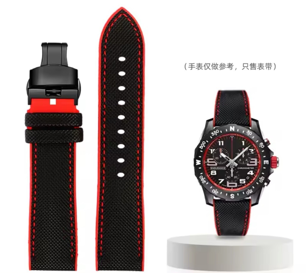 20/21/22/24mm Nylon Pattern Rubber Strap For TAG HEUER F1 Breitling Superocean