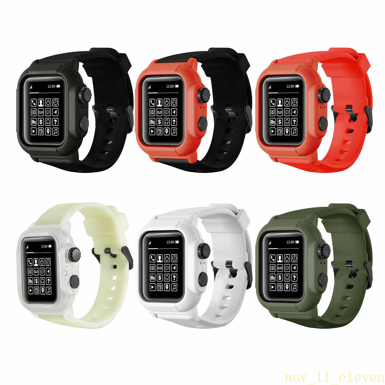 Waterproof Rugged Watch Band Case For Apple Series 9 8 7 6 5 4 3 SE 2 42 44/45mm