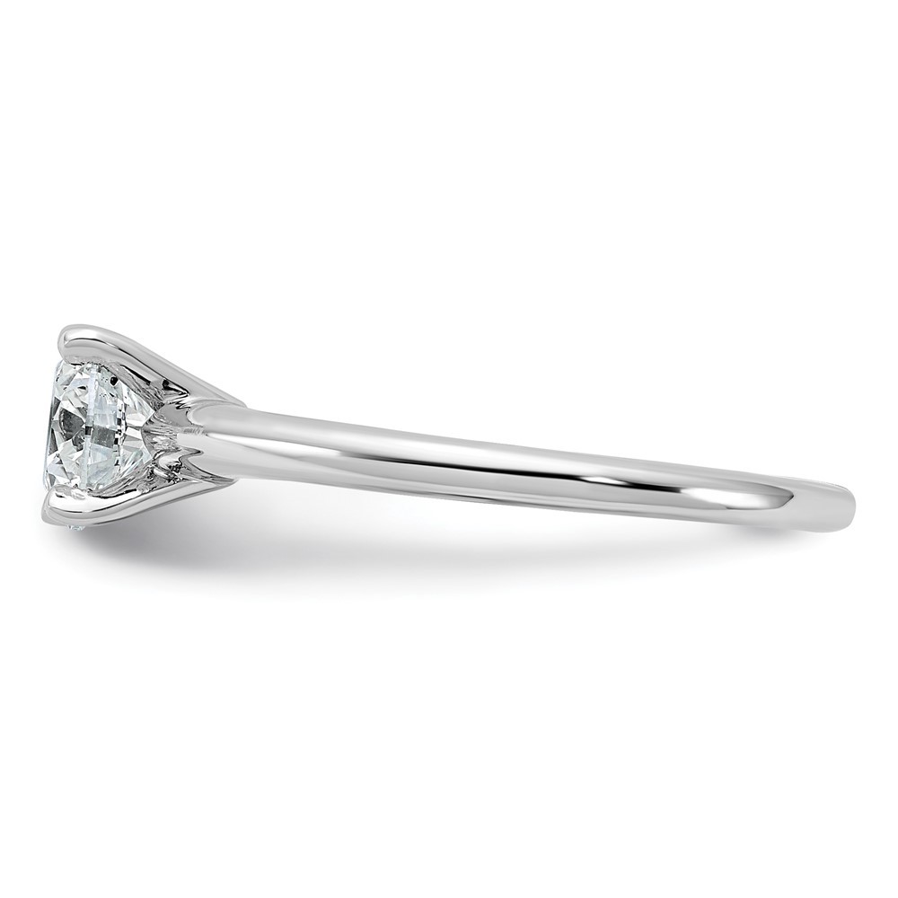 14k White Gold 1ct. Round Cut Moissanite Solitaire Engagement Ring Size 8