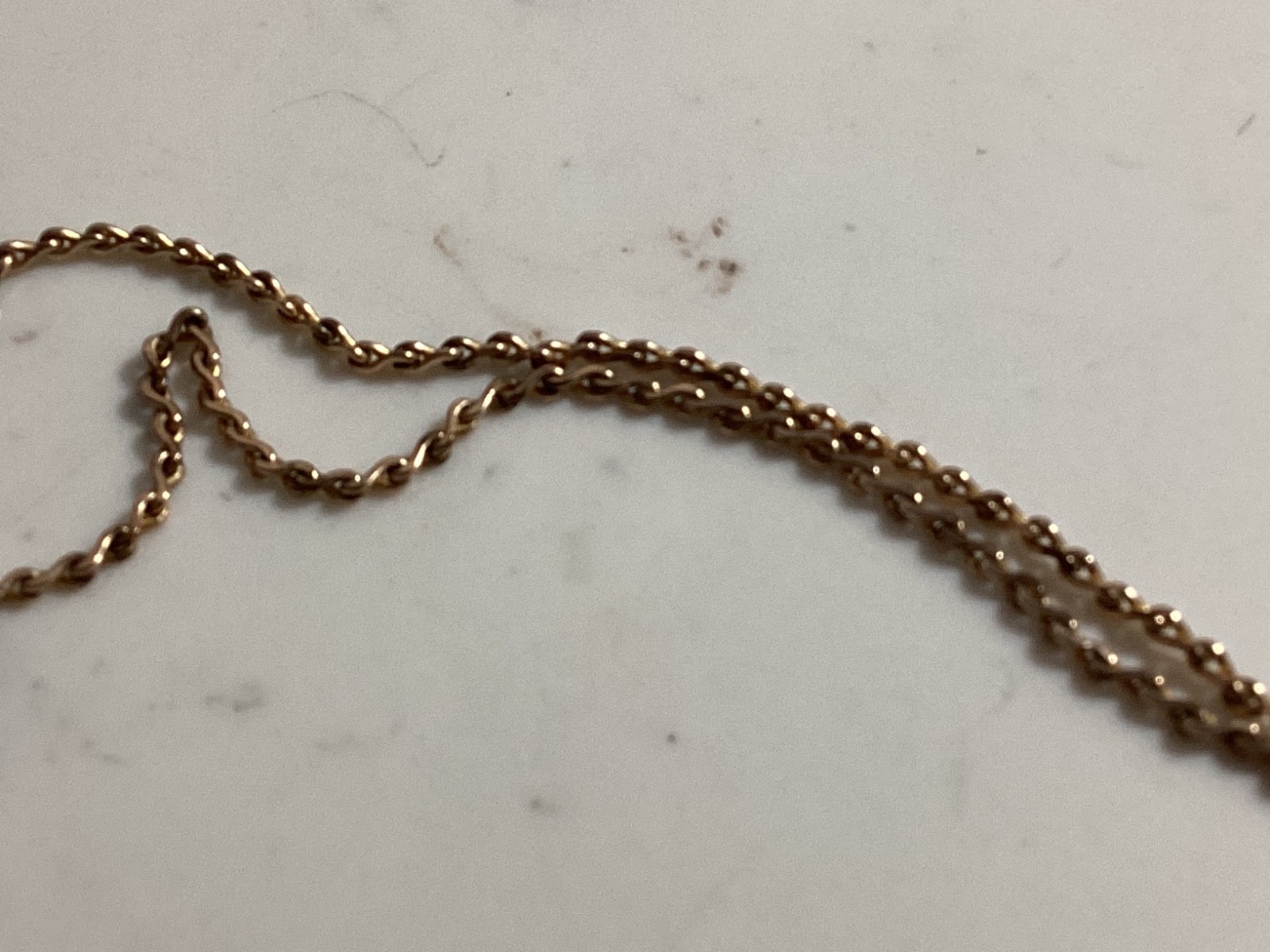 ANTIQUE SIGNED S.O.B. & CO. GOLD FILLED RUBY, PEARL SLIDING WATCH CHAIN NO RES