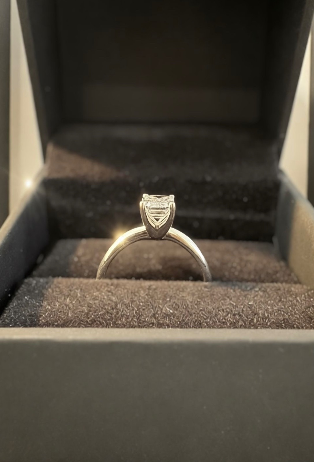 1.57ct Lab grown Diamond Emerald Cut 14k white gold Ring Zales