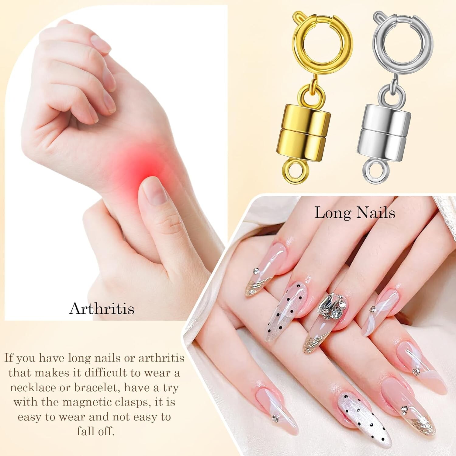 12/24Pcs Cylindrical Magnetic Clasps &Closures DIY Bracelet Necklace Jewelry UK