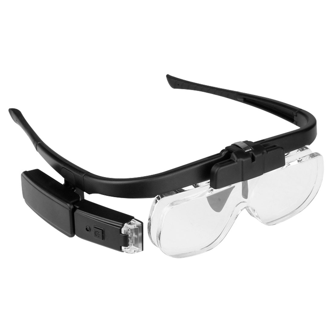 Max 4.5X Focus Flip up Magnifying Glasses USB Power LED Headband Loupe Magnifier