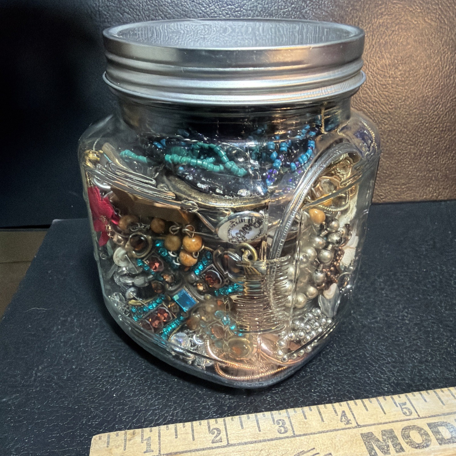 Jewelry Jar Necklaces, Bracelets, Earrings And More! 5.5in High 4.4 In Wide