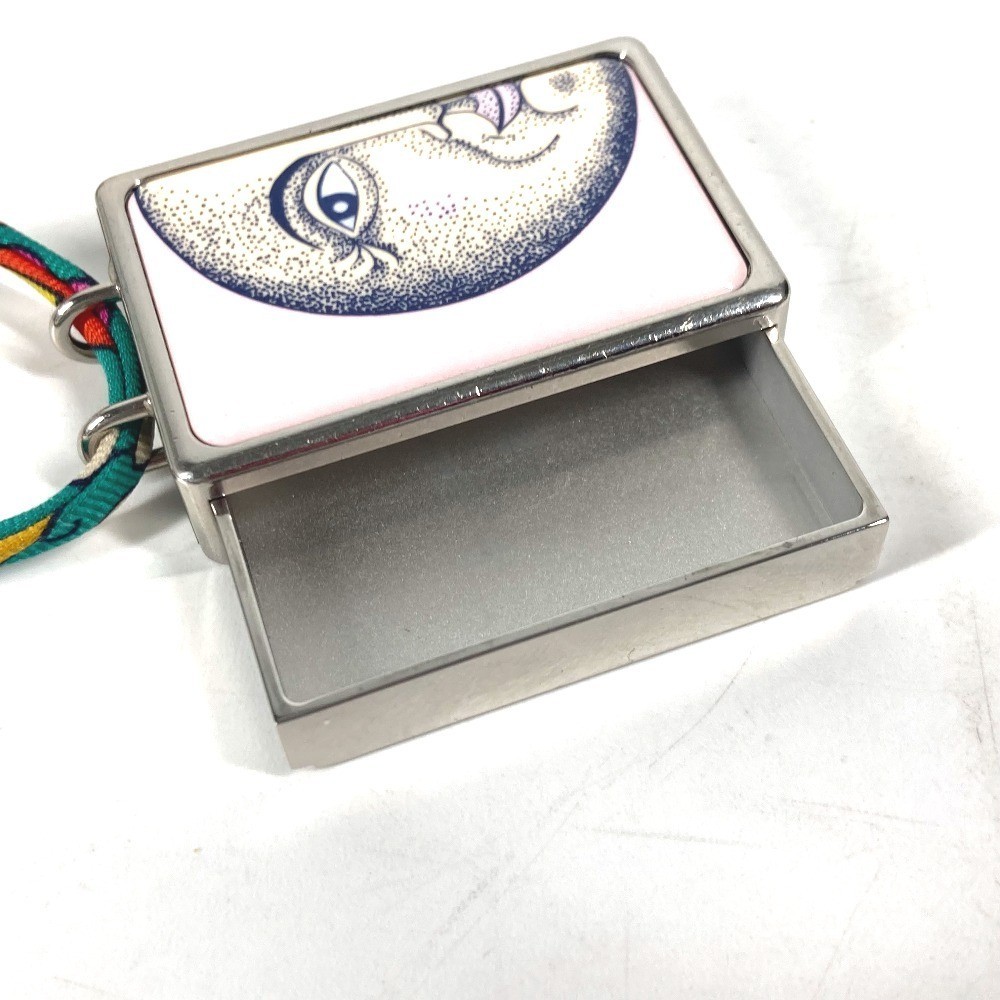 HERMES Moon Motif Pill Case Accessory Boite à Rêve Necklace Silver Women’s