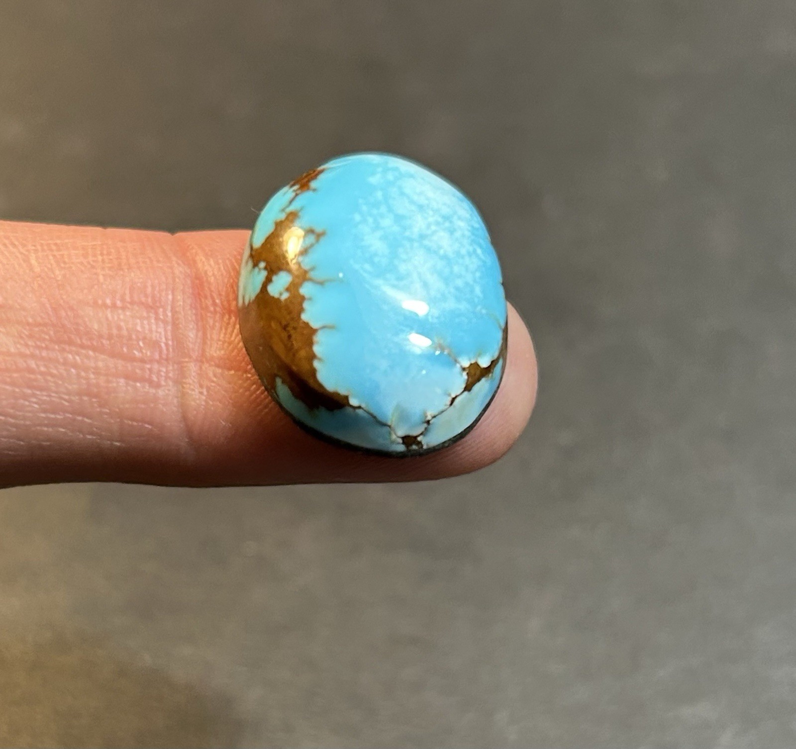 Egyptian Turquoise Cabochon, 17.0 carats, bright blue, ships from Arizona