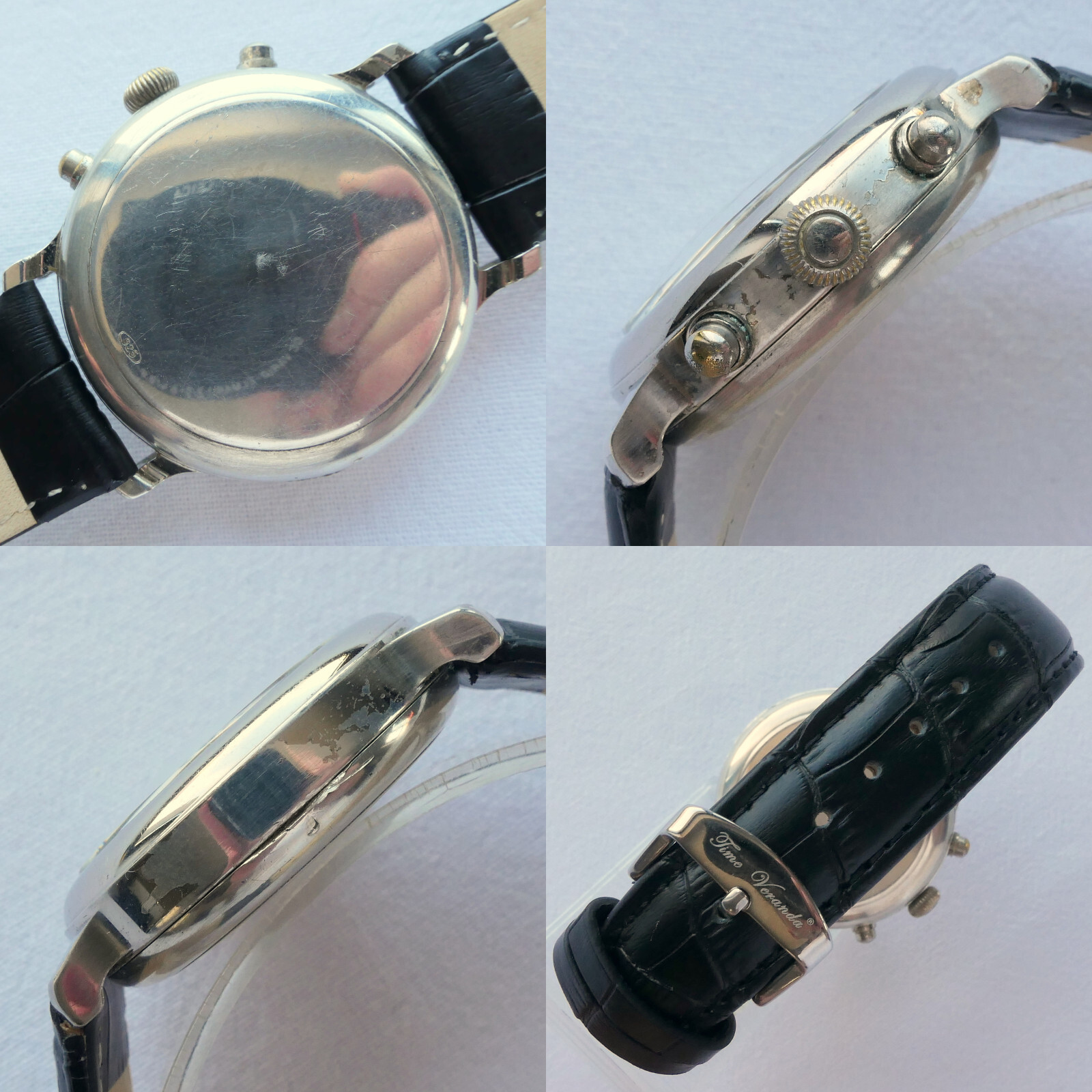 Mercedes Benz Classic 925 Sterling Silver Car Accessory Luxury Chronograph Watch