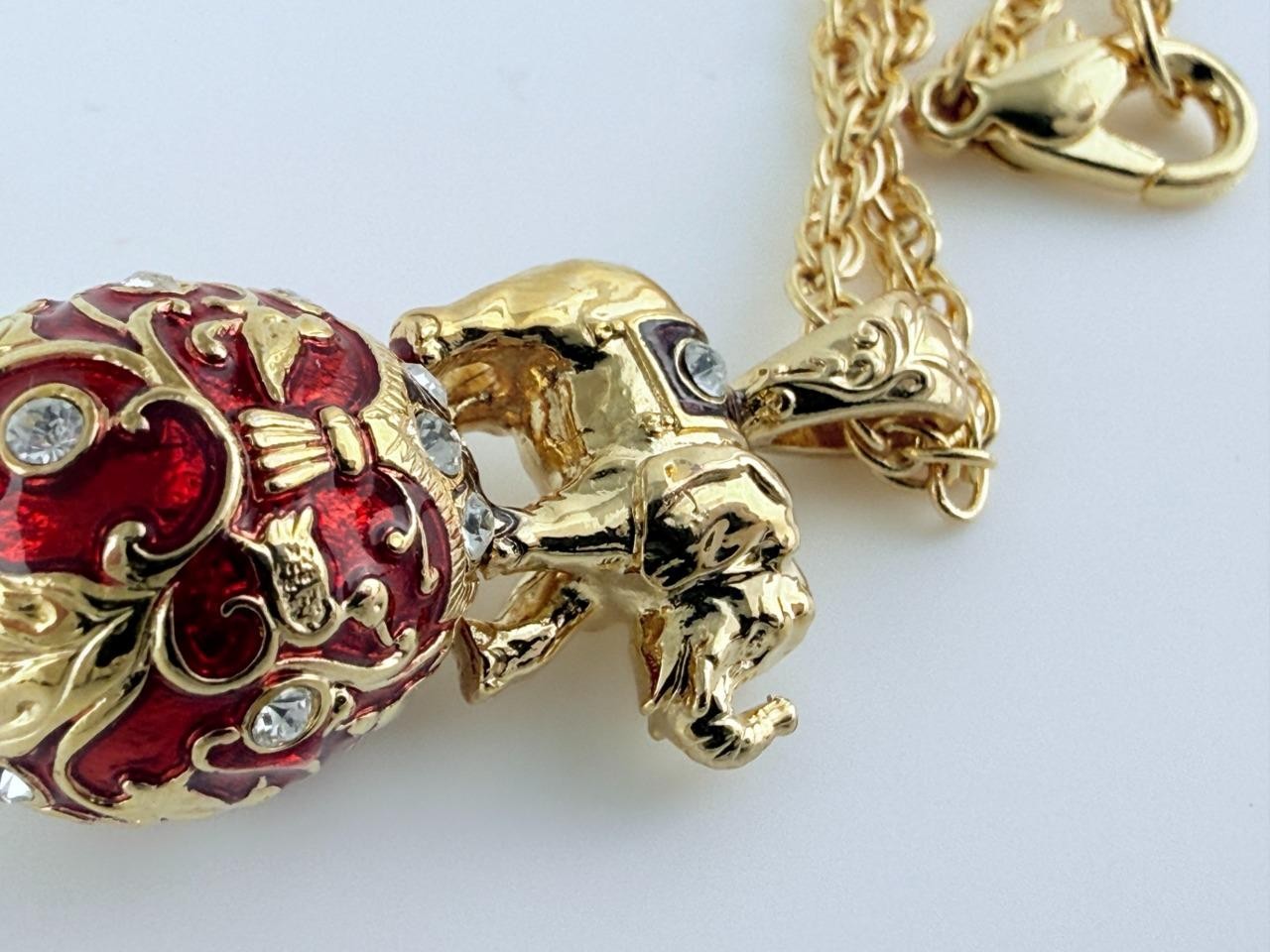 Edgar Berebi Limited Edition Taj Mahal Egg Pendant Necklace with Paper Card 20In