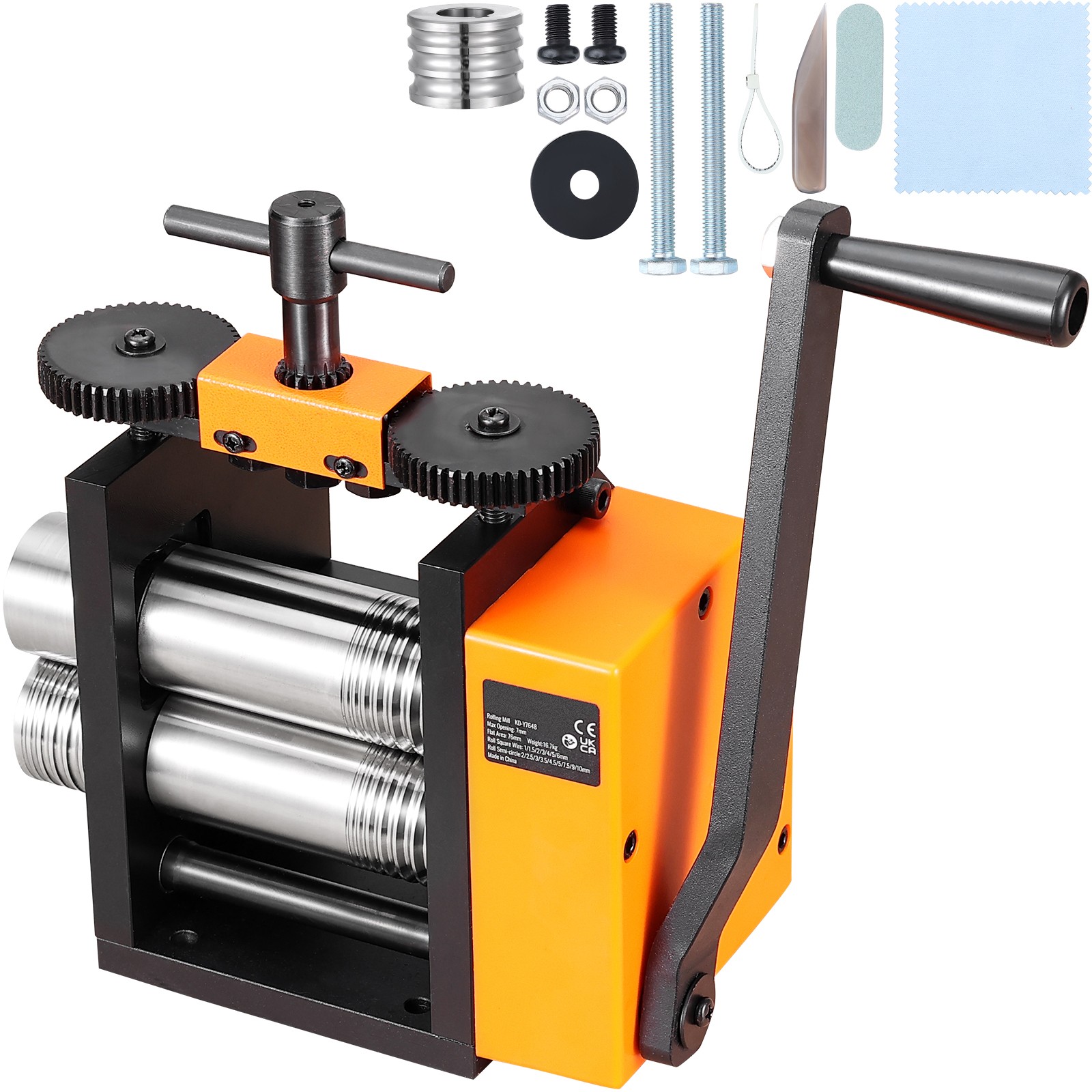 Uimoso Jewelry Rolling Mill Machine, 3″/76 mm, 1:2 Gear Ratio, 3-in-1 Design