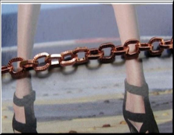 Solid Copper Anklet CA680G – 1/4 of an inch wide – Available in 8 to 11 inches