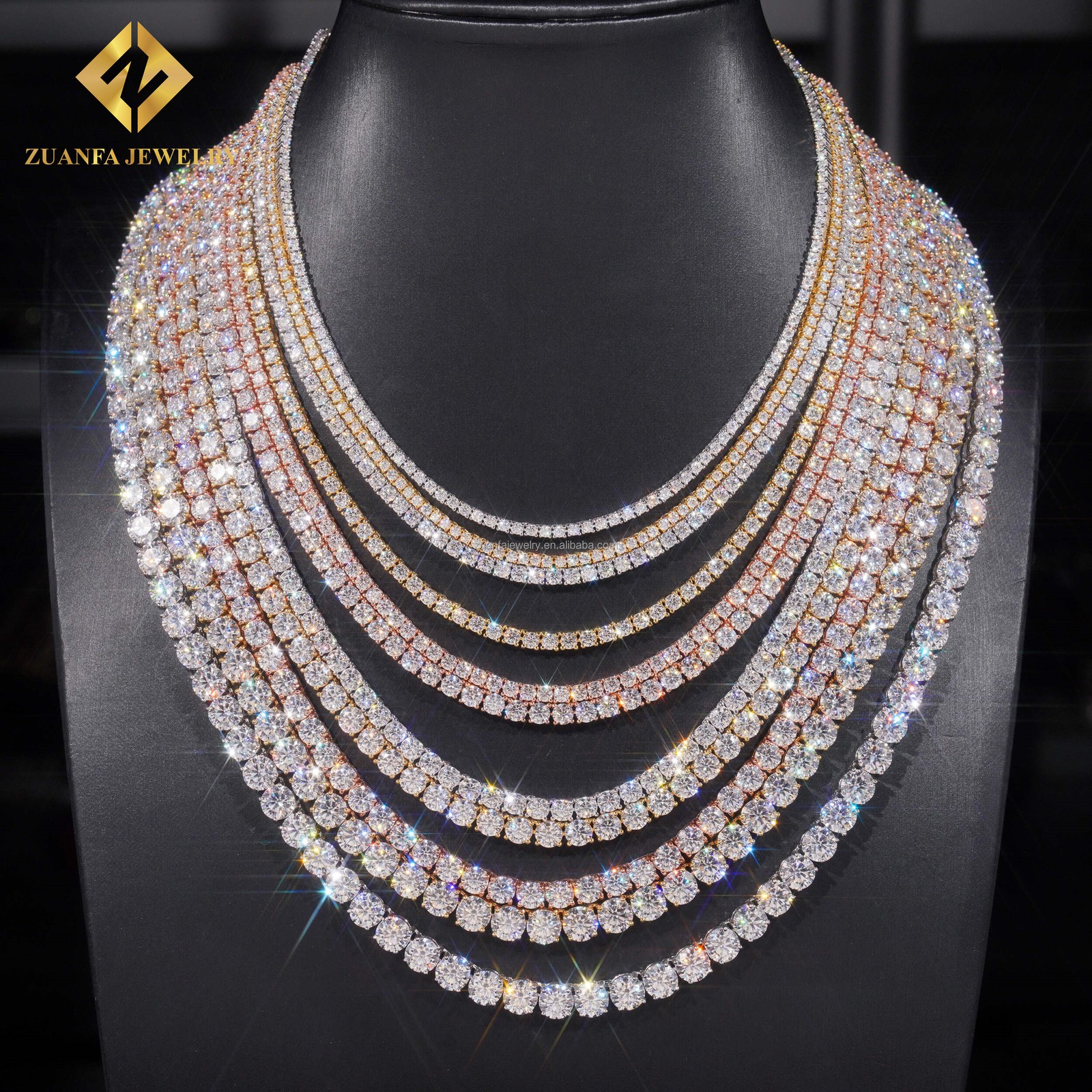 4mm D Color VVS1 Moissanite Tennis Chain Bracelet – 925 Sterling Silver 6-24″