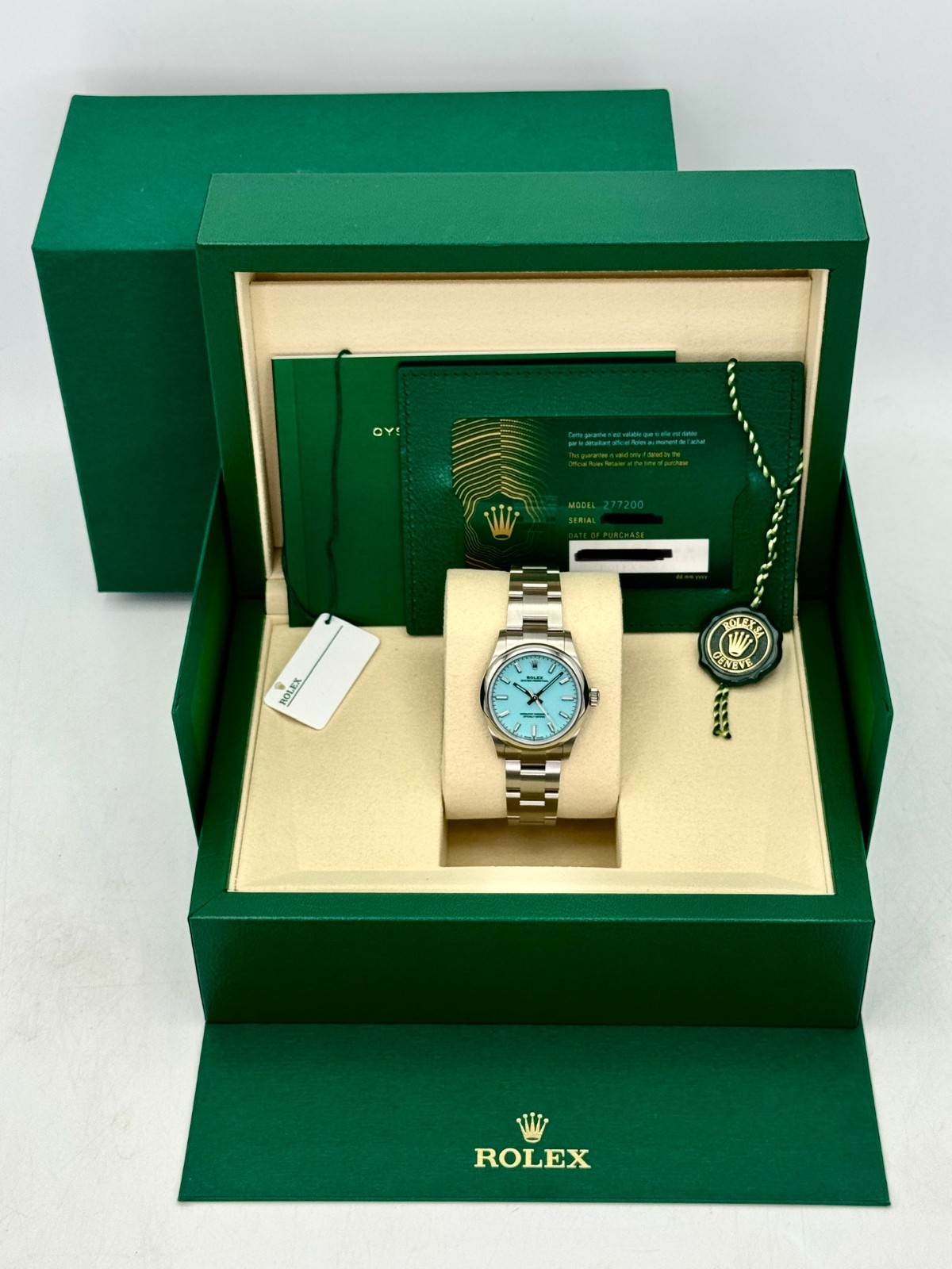 NEW 2026 Rolex Oyster Perpetual 31mm 277200 Turquoise Blue Dial