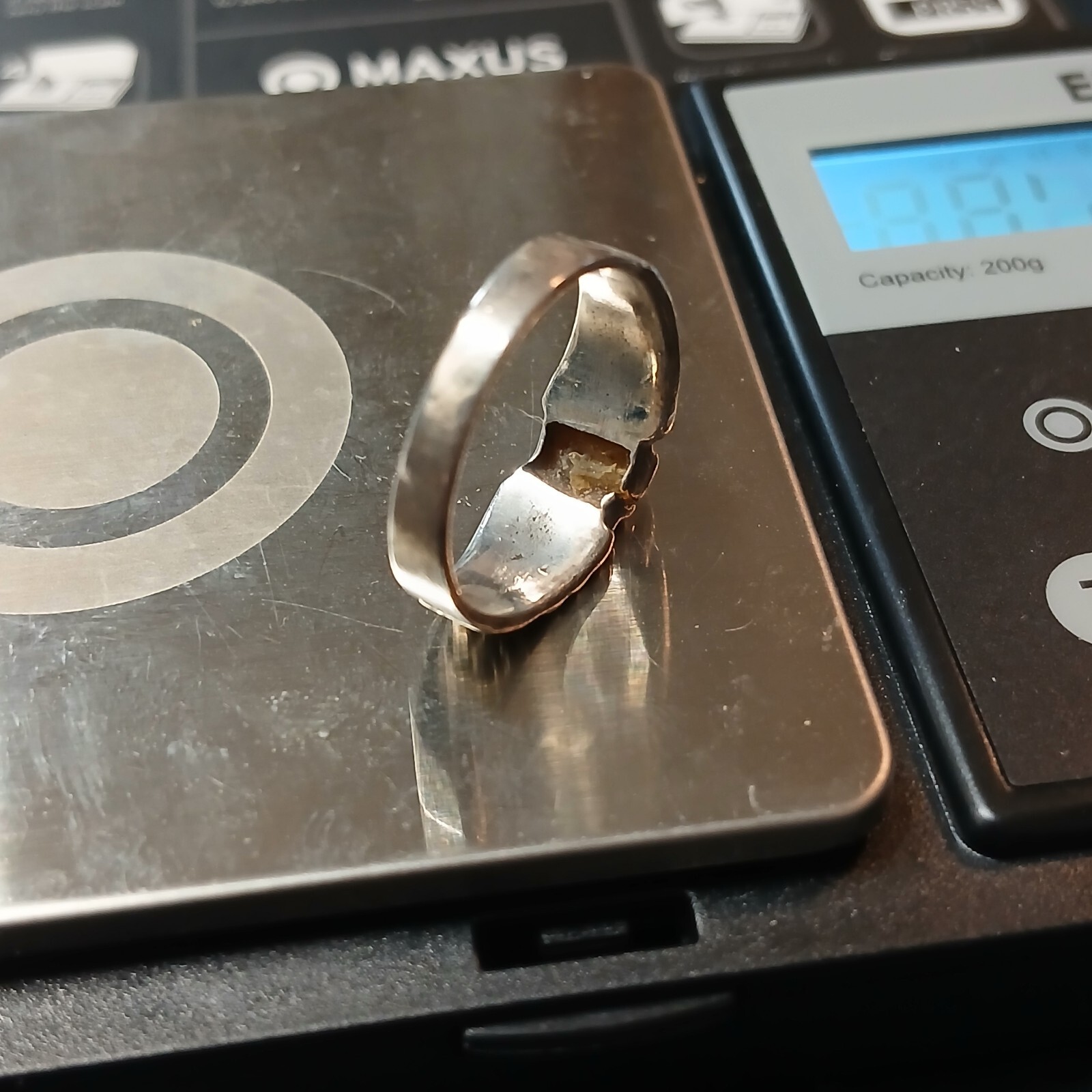 Vintage Filigree Ring Mother of Pearl 925 Sterling Silver Sz6 3mm Band Wt. 2.56g