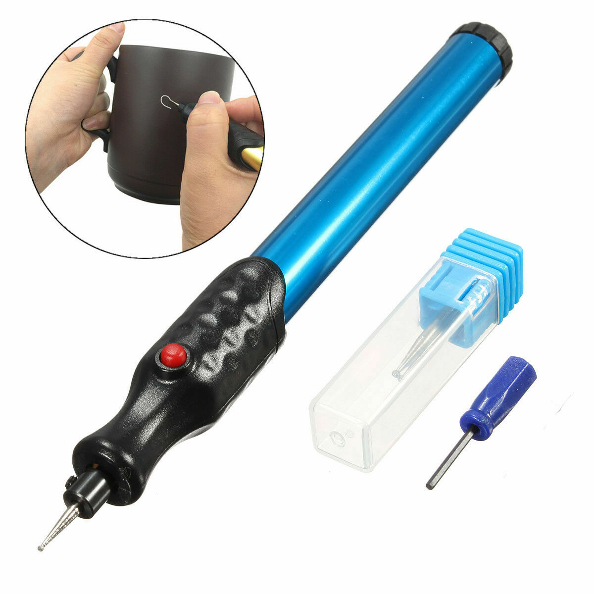 Electric Micro Engraver Pen DIY Engraving Tool Kit for Jewelry Wood Glass Metal