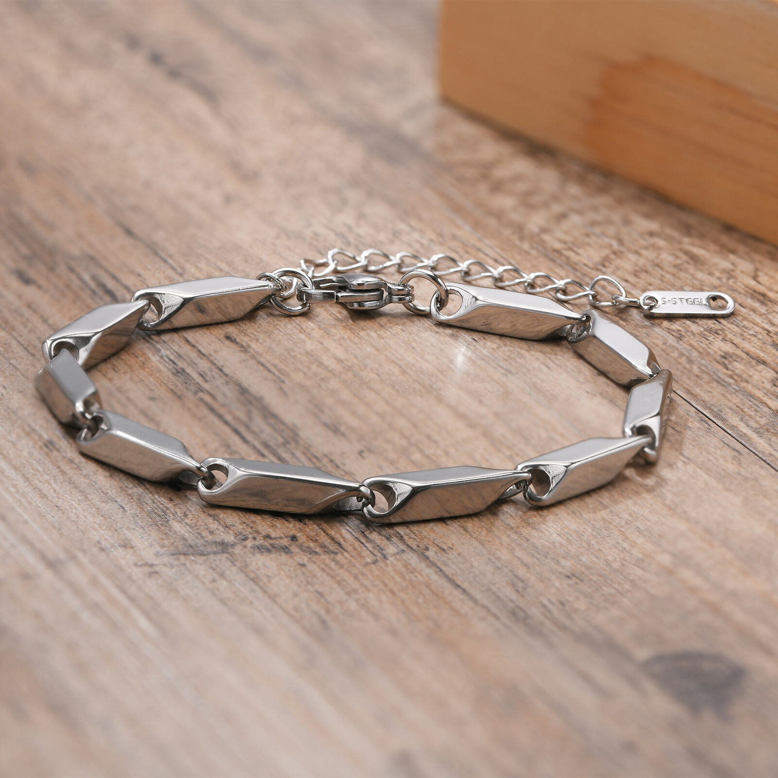 Fashion Jewelry Gold Silver Or Black Link Chain Stainless Steel Bracelet 1-73