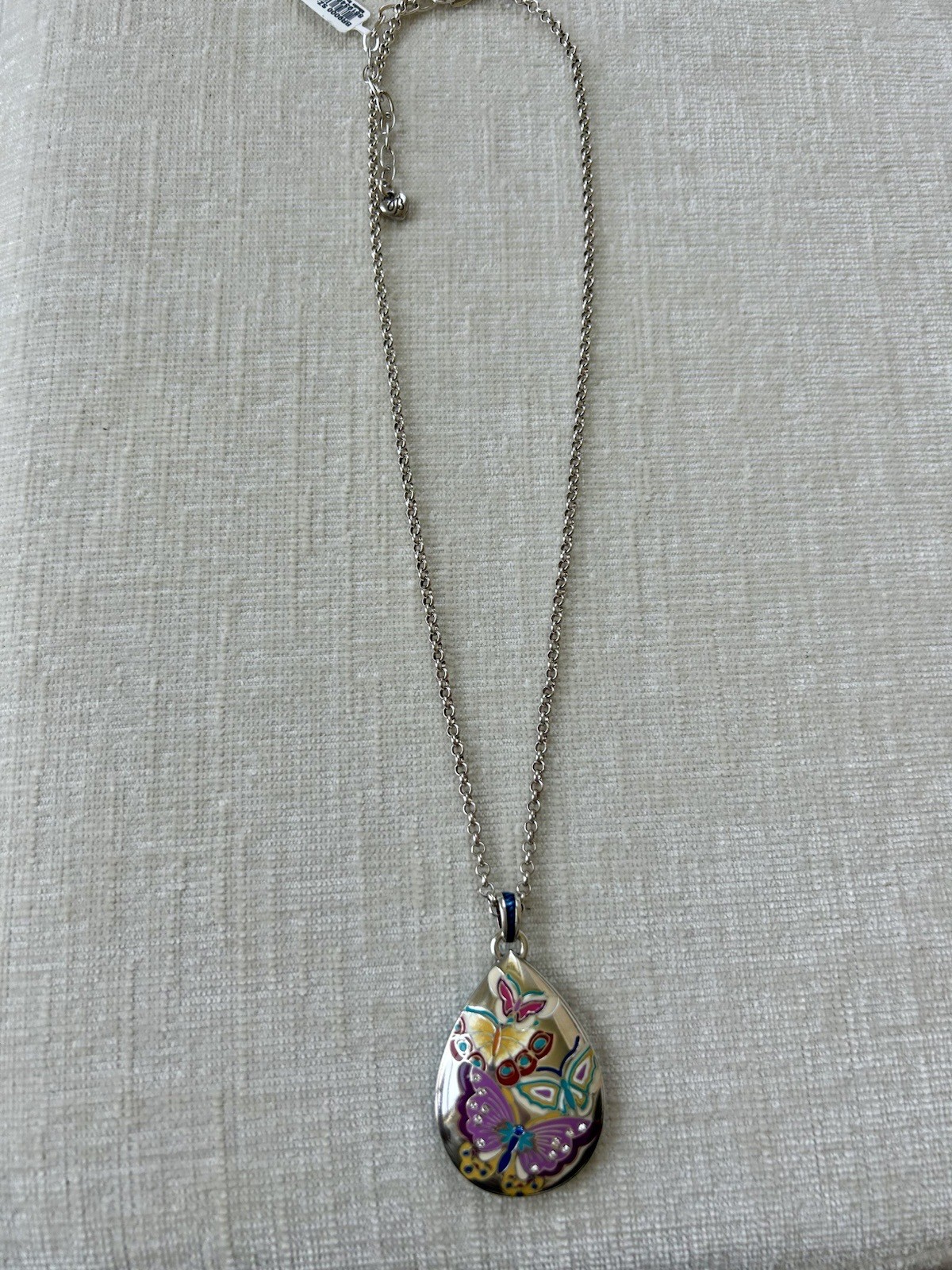 Brighton Kyoto In Bloom Enamel Rev Butterfly Necklace & Portofino Earrings NWT