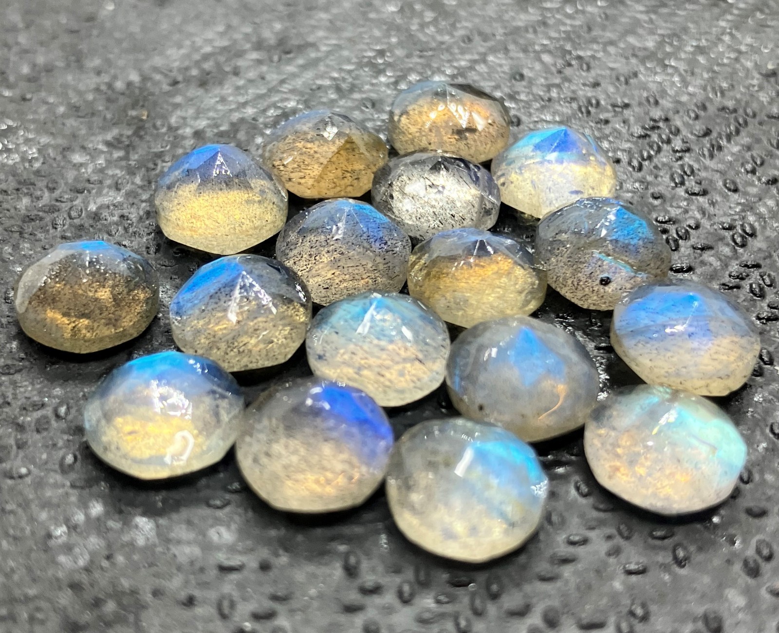 AAA Natural Labradorite Moonstone Round Cut Loose Gemstone For Making Jewelry