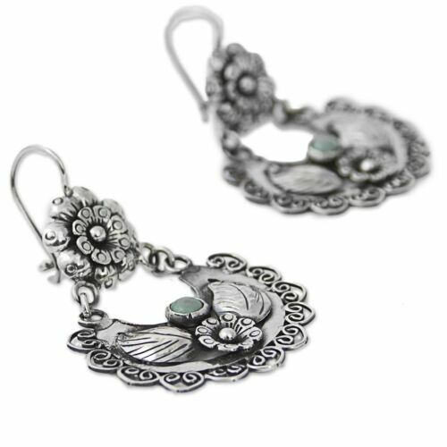 Boho 925 Sterling Silver Gypsy Ethnic Tassel Unique Charms Dangle Drop Earrings