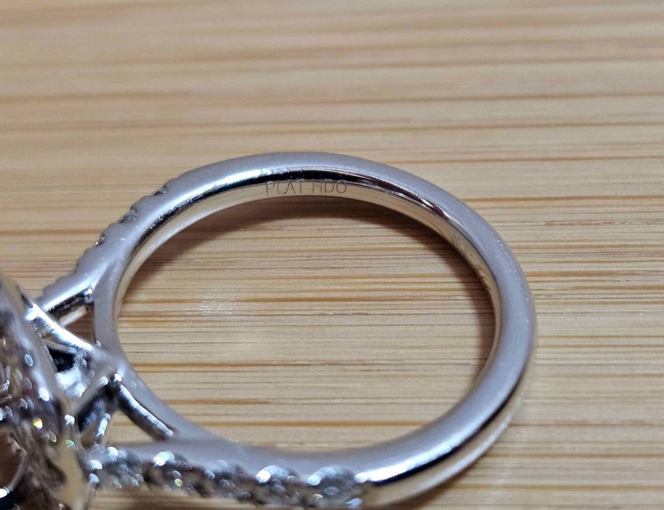 Platinum Engagement Ring Setting Mount 6.5 grams 2/3ct. G/H VS Diamonds! Size 7
