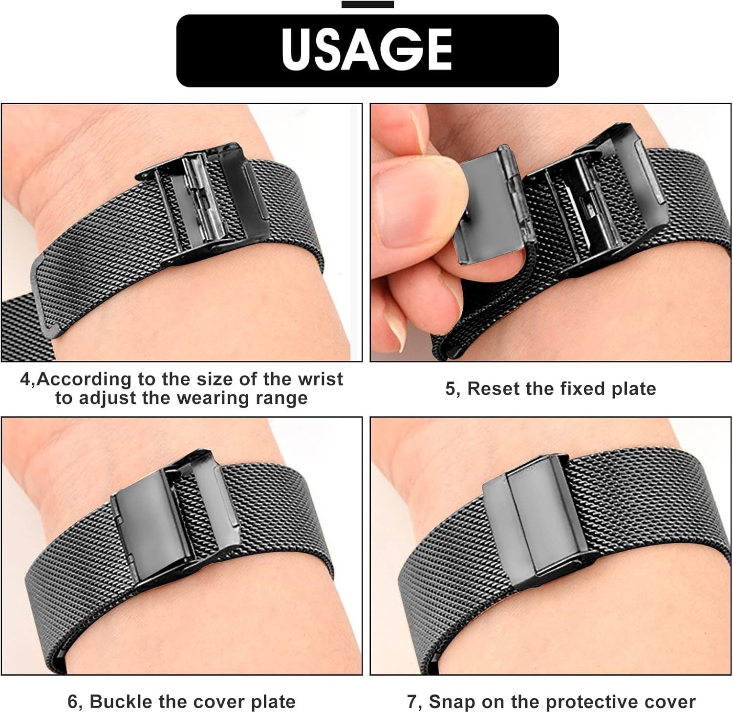 Elegant Milanese Mesh Adjustable Watch Band – Lightweight Stainless Steel, 20mm
