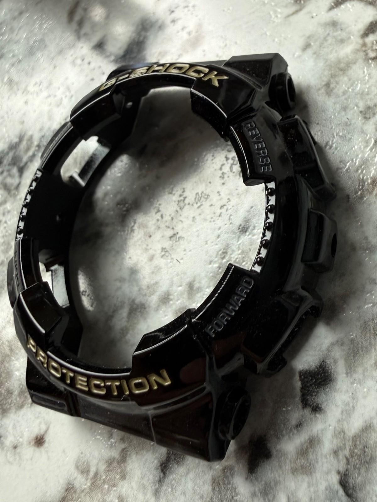 Black Gold Letters Casio Watch Bezel Face Cover G-Shock GA-100 GA-110 GD100