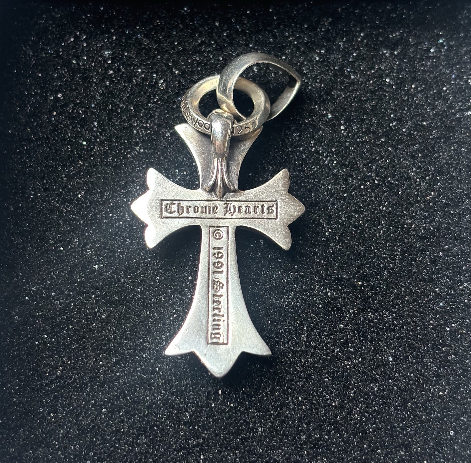 Chrome Hearts Small Cross With Bale Pendant 925 Sterling Silver