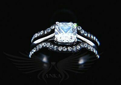 Brilliant 1.25Ct Cushion Cut Cubic Zircon CZ AAA Wedding Set 5 6 7 8 9 10 Tk1343