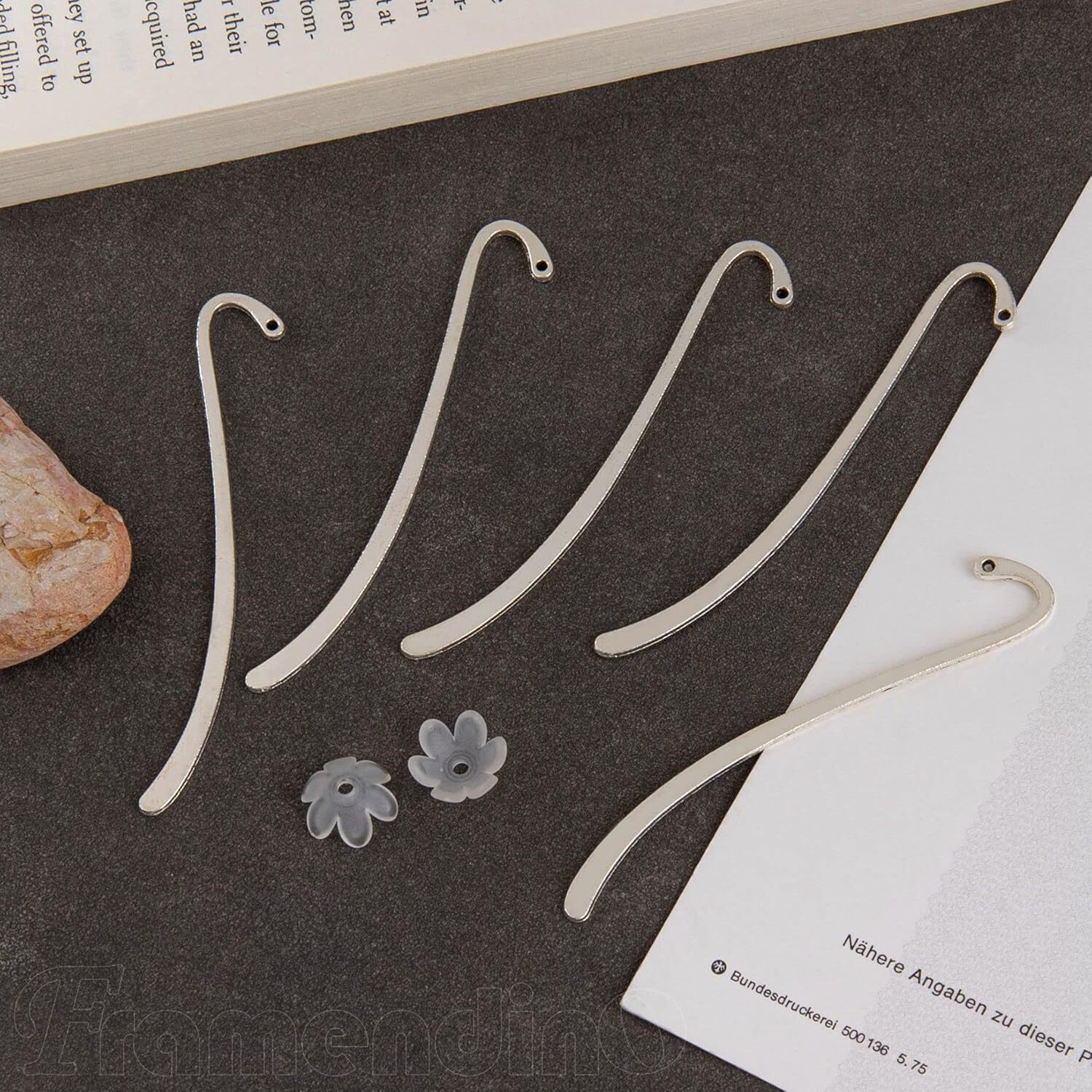 Framendino, 10 Pack Silver Bookmarks Vintage Alloy 10 Pack,