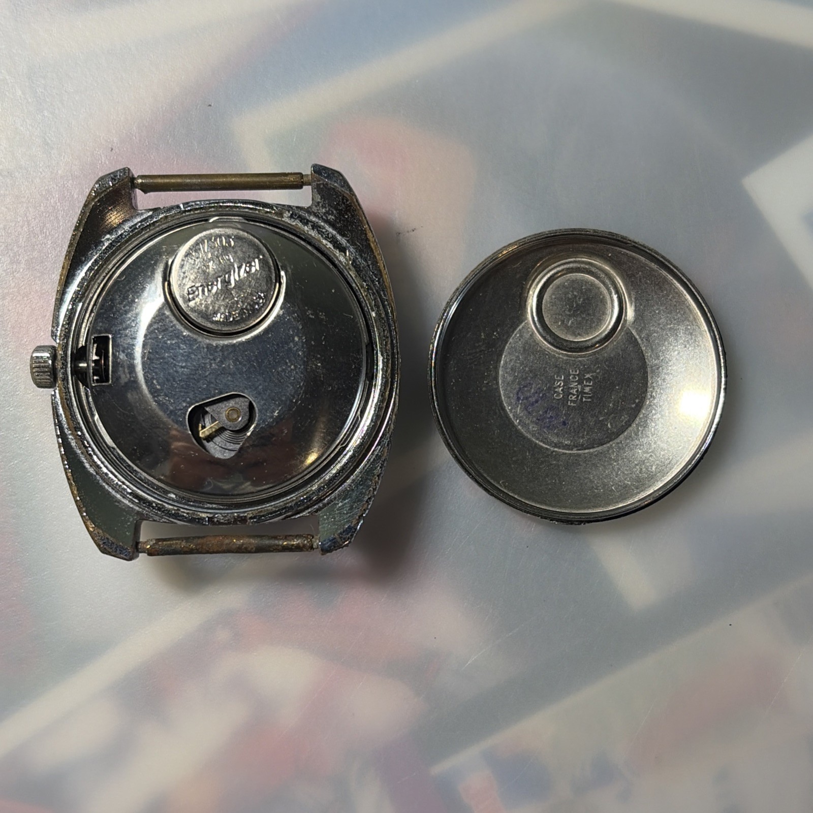 Vintage Men’s TIMEX Electric Dynabeat Day/Date, Blue Indices For Parts/Repair