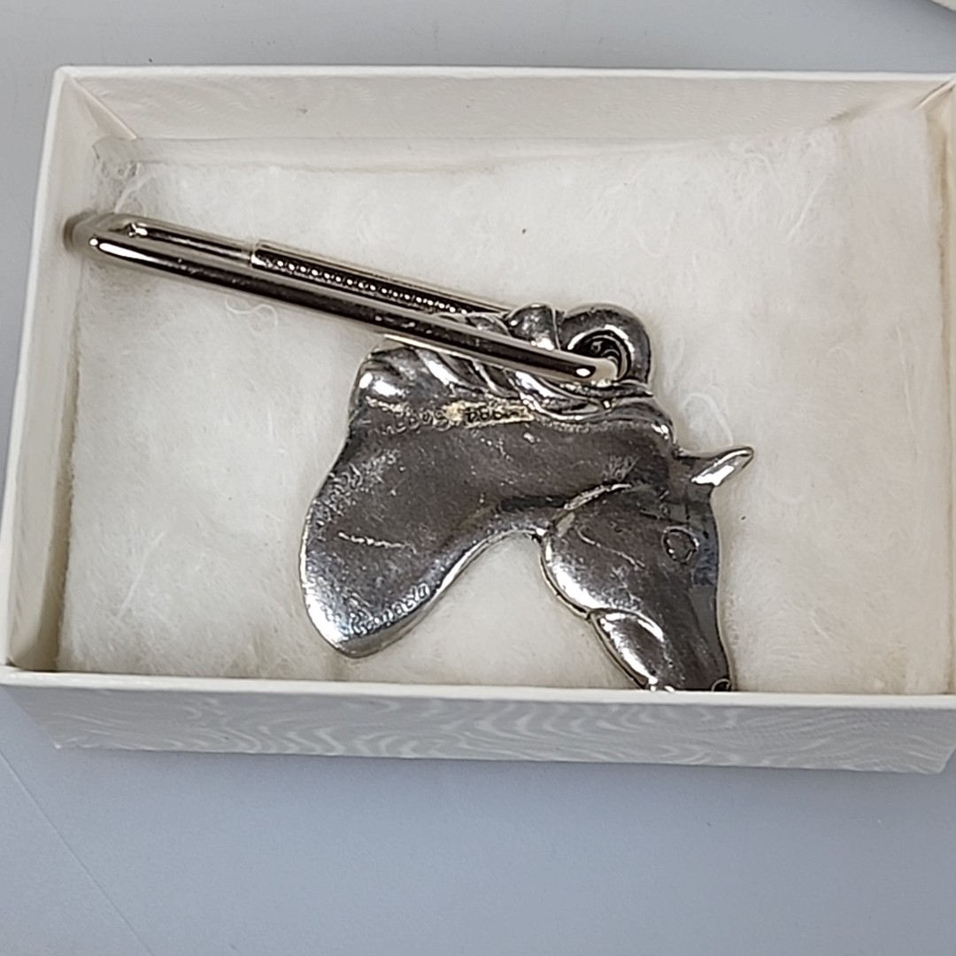 Vntg 1984 Seagull Pewter The Kentucky Derby Museum Silvrr Horse Keychain